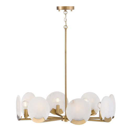 Capital Lighting Oriya Eight Light Chandelier in Aged Brass - 454682AD