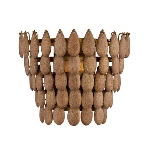 Capital Lighting Ravi One Light Wall Sconce in Light Wood and Patinaed Brass - 654411LW Capital Lighting Ravi One Light Wall Sconce in Light Wood and Patinaed Brass - 654411LW
