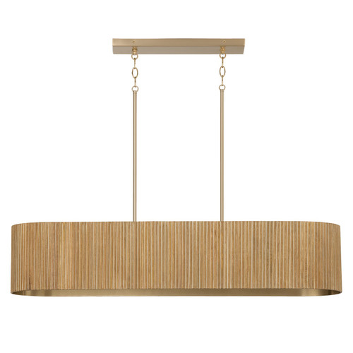 Capital Lighting Donovan Five Light Island Pendant in White Wash and Matte Brass - 850751WS Capital Lighting Donovan Five Light Island Pendant in White Wash and Matte Brass - 850751WS