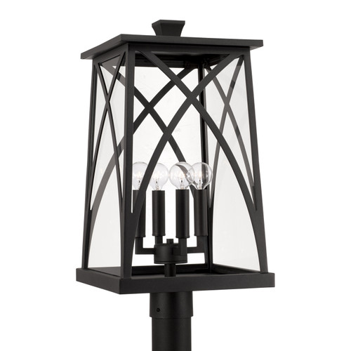 Capital Lighting Marshall Four Light Outdoor Post Lantern in Black - 946543BK Capital Lighting Marshall Four Light Outdoor Post Lantern in Black - 946543BK