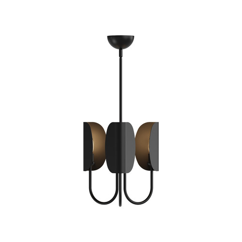 Alora Seno Three Light Chandelier in Matte Black - CH450715MB