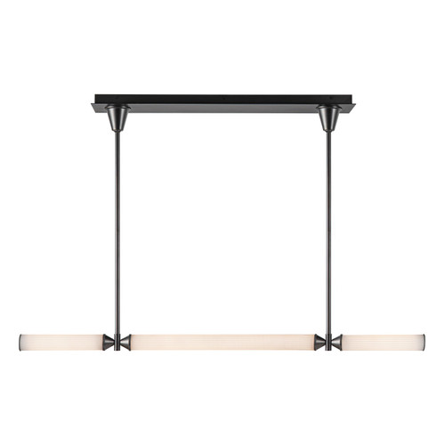 Alora Edwin LED Linear Pendant in Urban Bronze/Frosted Ribbed Glass - LP348148UBFR