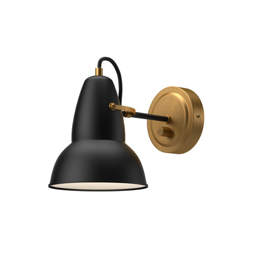 Alora Felix One Light Vanity in Aged Gold/Matte Black - WV576607MBAG