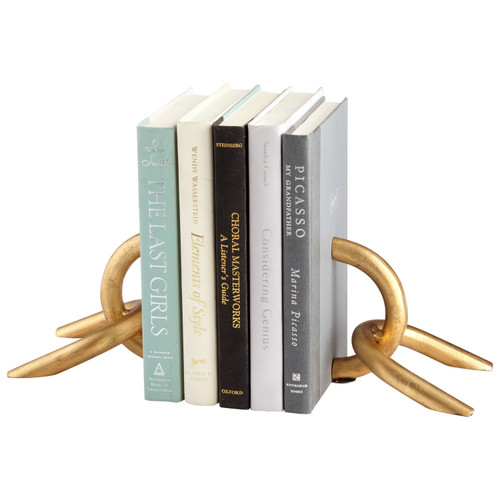 Cyan Goldie Locks Bookends in Gold - 06042