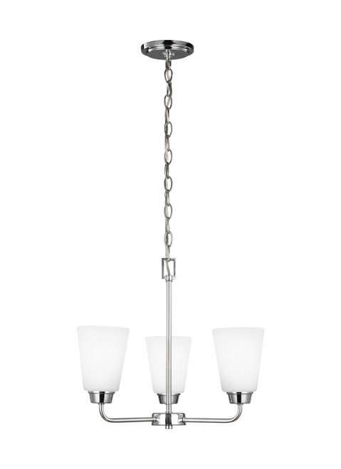 Generation Lighting Kerrville Three Light Chandelier in Chrome - 3115203EN3-05