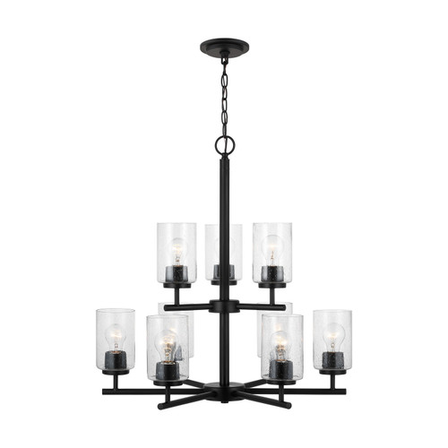 Generation Lighting Oslo Nine Light Chandelier in Midnight Black - 31172-112 Generation Lighting Oslo Nine Light Chandelier in Midnight Black - 31172-112