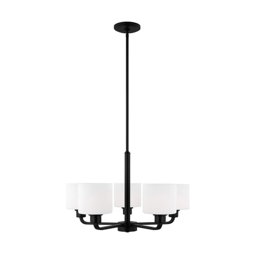 Generation Lighting Canfield Five Light Chandelier in Midnight Black - 3128805EN3-112 Generation Lighting Canfield Five Light Chandelier in Midnight Black - 3128805EN3-112