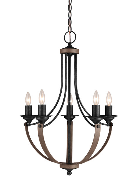 Generation Lighting Corbeille Five Light Chandelier in Stardust - 3280405EN-846 Generation Lighting Corbeille Five Light Chandelier in Stardust - 3280405EN-846