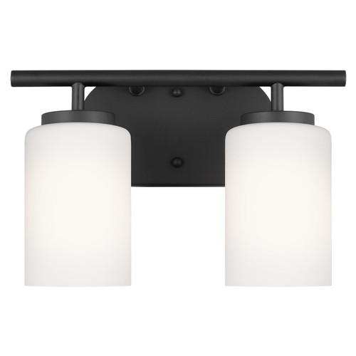 Generation Lighting Oslo Two Light Wall / Bath in Midnight Black - 41161EN3-112 Generation Lighting Oslo Two Light Wall / Bath in Midnight Black - 41161EN3-112