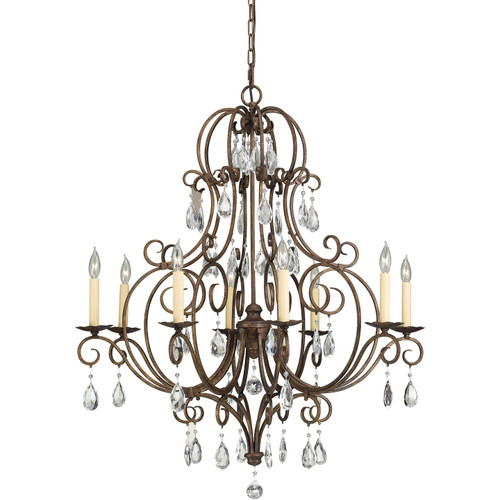 Generation Lighting Chateau Eight Light Chandelier in Mocha Bronze - F2303/8MBZ Generation Lighting Chateau Eight Light Chandelier in Mocha Bronze - F2303/8MBZ