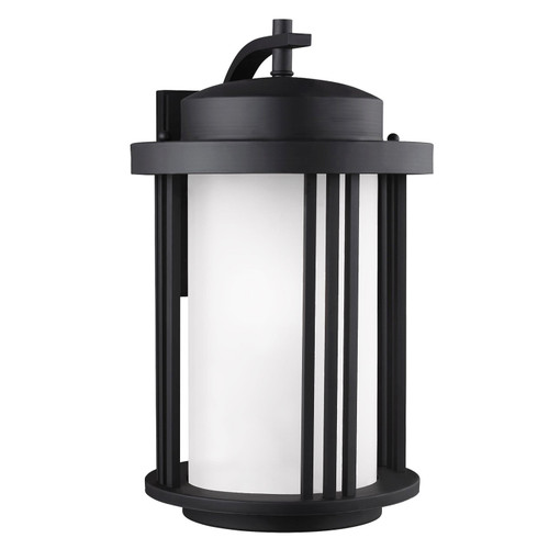 Generation Lighting Crowell One Light Outdoor Wall Lantern in Black - 8847901EN3-12 Generation Lighting Crowell One Light Outdoor Wall Lantern in Black - 8847901EN3-12