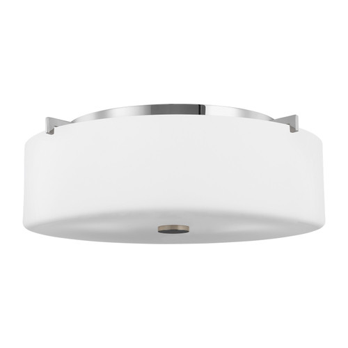 Generation Lighting Sunset Drive Three Light Flush Mount in Chrome - FM312EN3/CH Generation Lighting Sunset Drive Three Light Flush Mount in Chrome - FM312EN3/CH