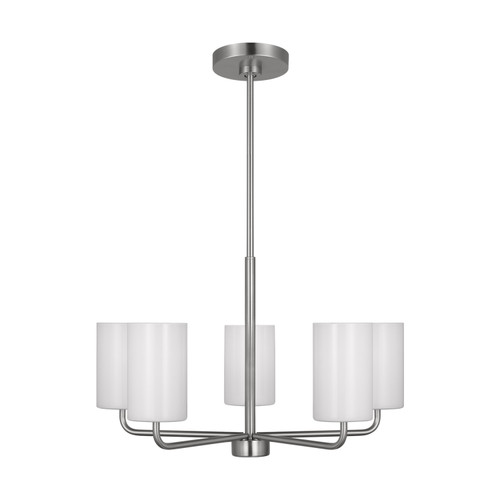 Generation Lighting Rhett Five Light Chandelier in Brushed Steel - GLC1015BS Generation Lighting Rhett Five Light Chandelier in Brushed Steel - GLC1015BS