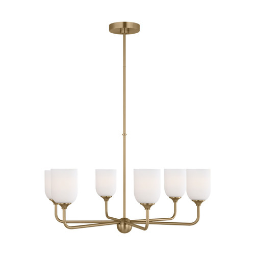 Generation Lighting Emile Six Light Chandelier in Satin Bronze - GLC1096SB Generation Lighting Emile Six Light Chandelier in Satin Bronze - GLC1096SB