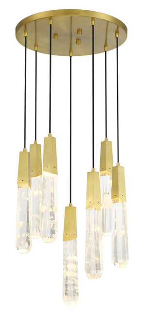 George Kovacs Drifting Droplets LED Pendant in Brushed Brass - P1287-859-L George Kovacs Drifting Droplets LED Pendant in Brushed Brass - P1287-859-L