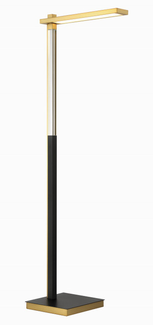 George Kovacs Sauvity LED Floor Lamp in Coal & Soft Brass - P1927-726-L George Kovacs Sauvity LED Floor Lamp in Coal & Soft Brass - P1927-726-L