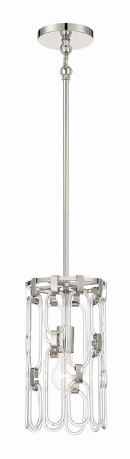 George Kovacs Charming One Light Mini Pendant in Polished Nickel - P5381-613