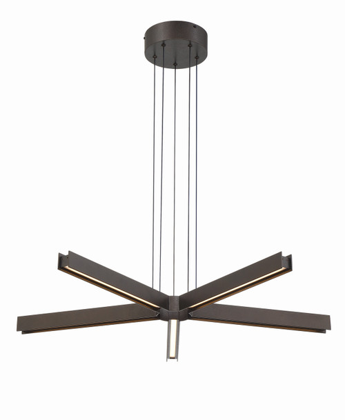 George Kovacs Structure LED Chandelier in Smoked Iron - P5490-172-L George Kovacs Structure LED Chandelier in Smoked Iron - P5490-172-L