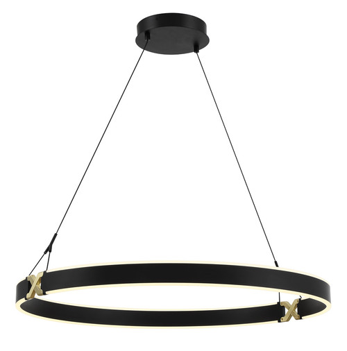 George Kovacs Recovery X LED Pendant in Coal And Satin Brass - P5406-689-L George Kovacs Recovery X LED Pendant in Coal And Satin Brass - P5406-689-L
