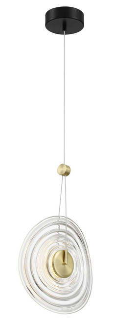 George Kovacs Topknot LED Pendant in Coal And Brushed Gold - P5600-884-L George Kovacs Topknot LED Pendant in Coal And Brushed Gold - P5600-884-L