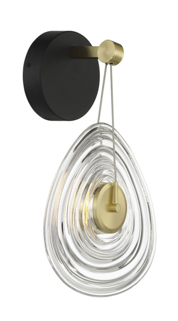 George Kovacs Topknot LED Wall Sconce in Coal And Brushed Gold - P5602-884-L George Kovacs Topknot LED Wall Sconce in Coal And Brushed Gold - P5602-884-L