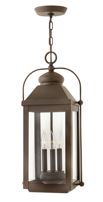 Hinkley Anchorage LED Hanging Lantern in Light Oiled Bronze - 1852LZ-LL Hinkley Anchorage LED Hanging Lantern in Light Oiled Bronze - 1852LZ-LL
