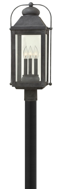 Hinkley Anchorage LED Post Top/ Pier Mount in Aged Zinc - 1851DZ-LL Hinkley Anchorage LED Post Top/ Pier Mount in Aged Zinc - 1851DZ-LL