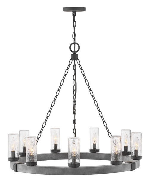 Hinkley Sawyer LED Chandelier in Aged Zinc - 29208DZ-LL