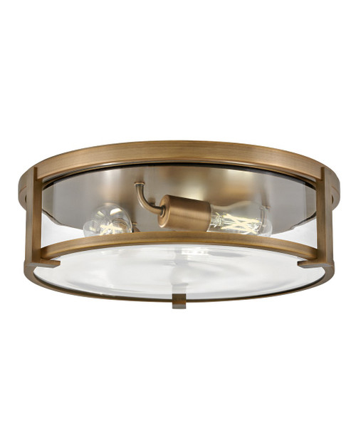 Hinkley Lowell LED Flush Mount in Brushed Bronze - 3243BR-CL Hinkley Lowell LED Flush Mount in Brushed Bronze - 3243BR-CL