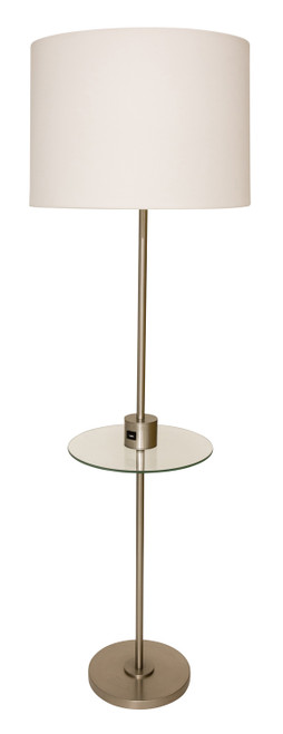 House of Troy Brandon One Light Floor Lamp in Satin Nickel - BR102-SN
