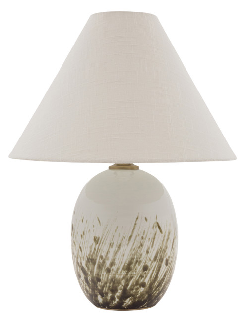 House of Troy Scatchard One Light Table Lamp in Decorated White Gloss - GS140-DWG House of Troy Scatchard One Light Table Lamp in Decorated White Gloss - GS140-DWG