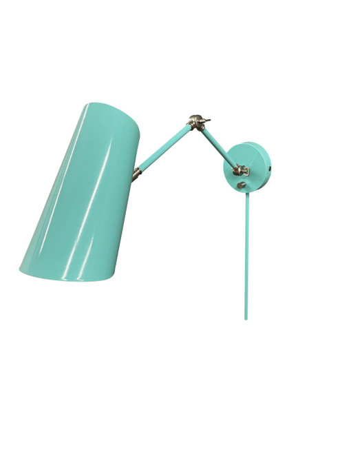House of Troy Logan LED Wall Swing Lamp in Mint/Satin Nickel - L375-MTSN