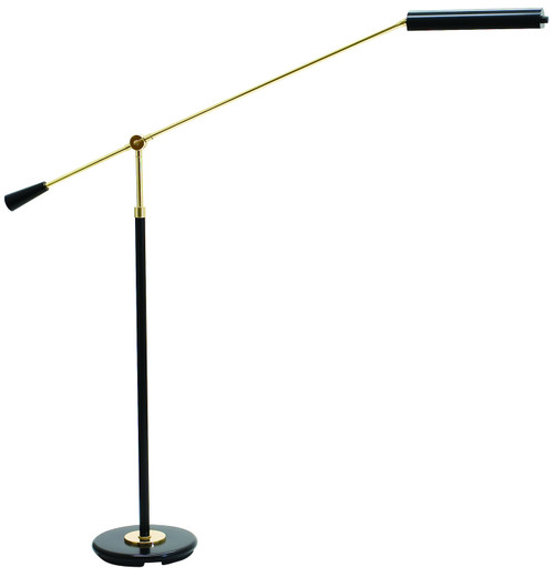 House of Troy Grand Piano One Light Piano Lamp in Black/Polished Brass - PFL-617