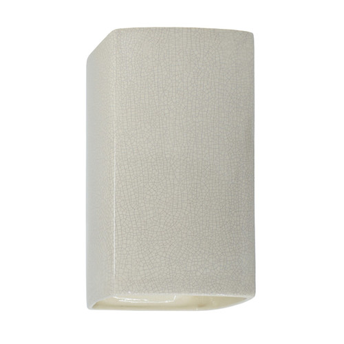 Justice Designs Ambiance Lantern in White Crackle - CER-0910W-CRK