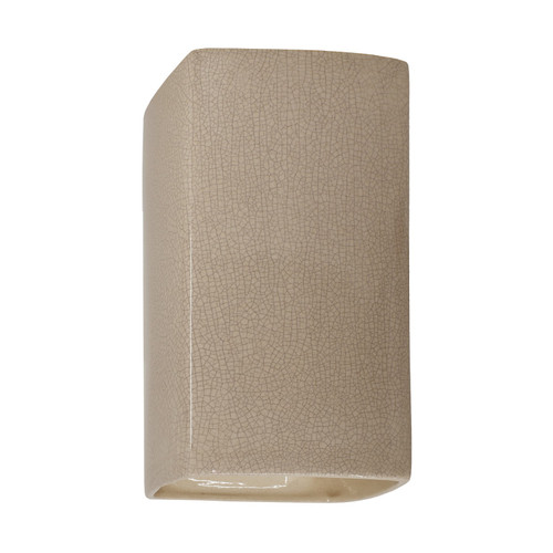 Justice Designs Ambiance LED Lantern in Sienna Brown Crackle - CER-0915-CKS-LED1-1000