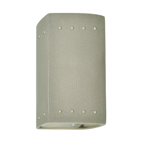 Justice Designs Ambiance LED Lantern in Celadon Green Crackle - CER-0925W-CKC-LED1-1000