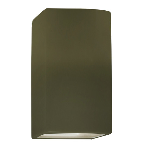 Justice Designs Ambiance Two Light Wall Sconce in Matte Green - CER-0955-MGRN