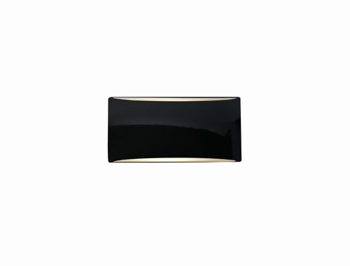 Justice Designs Ambiance One Light Wall Sconce in Gloss Black w/ Matte White - CER-5760-BKMT