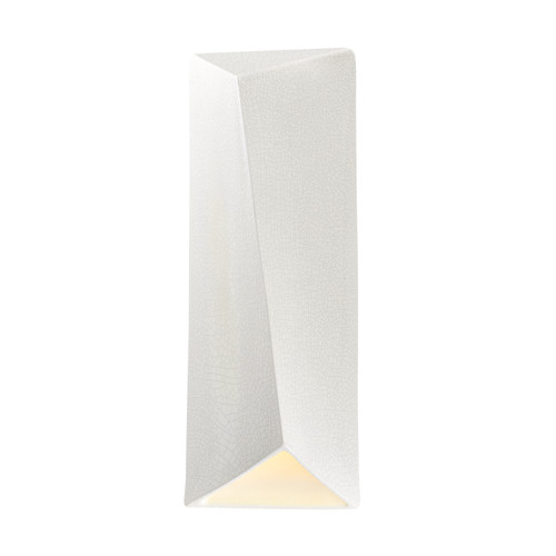 Justice Designs Ambiance LED Wall Sconce in White Crackle w/ Ink w/ White Crackle w/ No Ink - CER-5890-CRNI