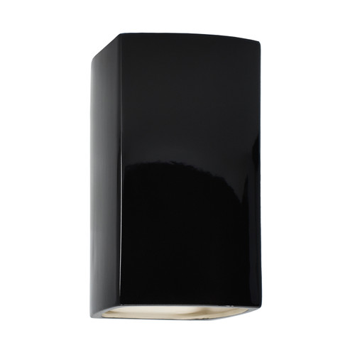 Justice Designs Ambiance Wall Sconce in Gloss Black - CER-5910W-BLK