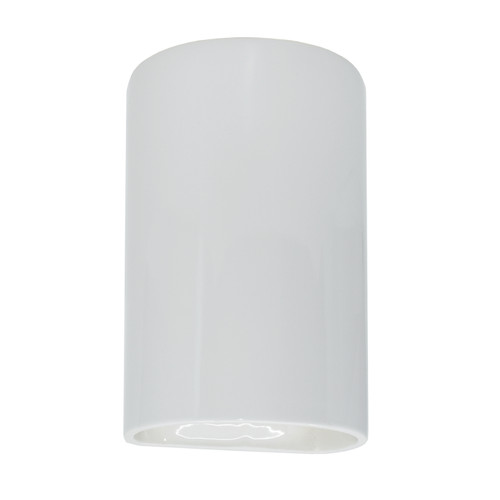 Justice Designs Ambiance Wall Sconce in Gloss White - CER-5940W-WHT