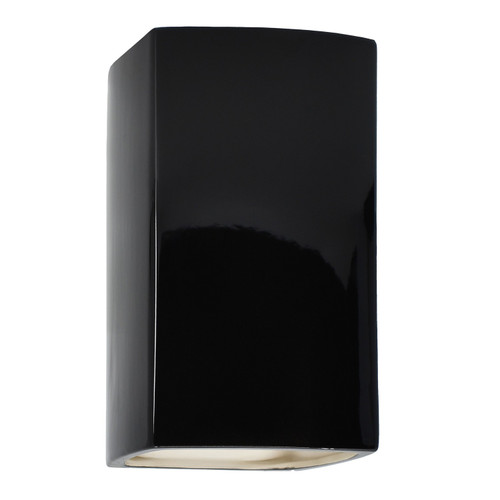 Justice Designs Ambiance Wall Sconce in Gloss Black - CER-5950W-BLK