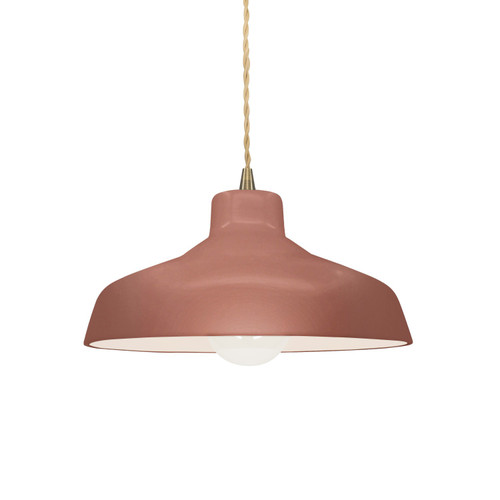 Justice Designs Radiance One Light Pendant in Canyon Clay - CER-6260-CLAY-ABRS-BEIG-TWST