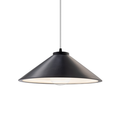 Justice Designs Radiance One Light Pendant in Carbon - Matte Black - CER-6240-CRB-MBLK-WTCD