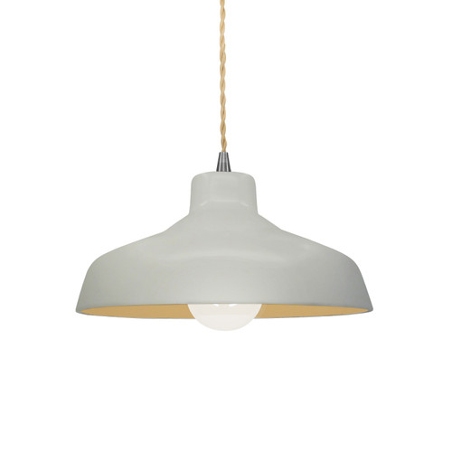 Justice Designs Radiance One Light Pendant in Matte White w/ Champagne Gold - CER-6260-MTGD-NCKL-BEIG-TWST