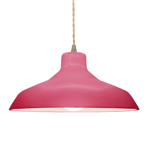 Justice Designs Radiance One Light Pendant in Cerise - CER-6265-CRSE-ABRS-BEIG-TWST