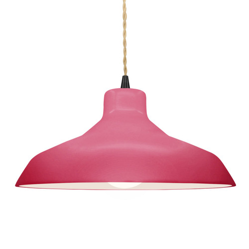 Justice Designs Radiance One Light Pendant in Cerise - CER-6265-CRSE-MBLK-BEIG-TWST