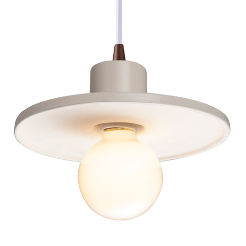 Justice Designs Radiance One Light Pendant in Matte White - CER-6325-MAT-DBRZ-WTCD