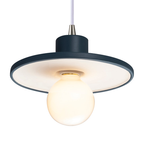 Justice Designs Radiance One Light Pendant in Midnight Sky with Matte White - CER-6325-MDMT-NCKL-WTCD