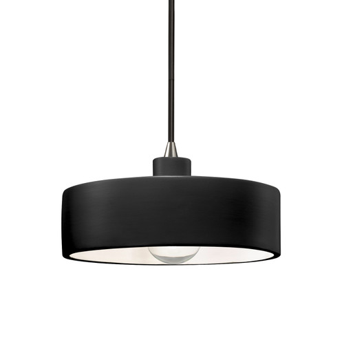 Justice Designs Radiance One Light Pendant in Carbon - Matte Black - CER-6460-CRB-NCKL-BKCD